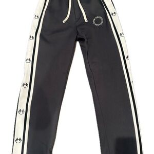 Men's Black and White Joggers